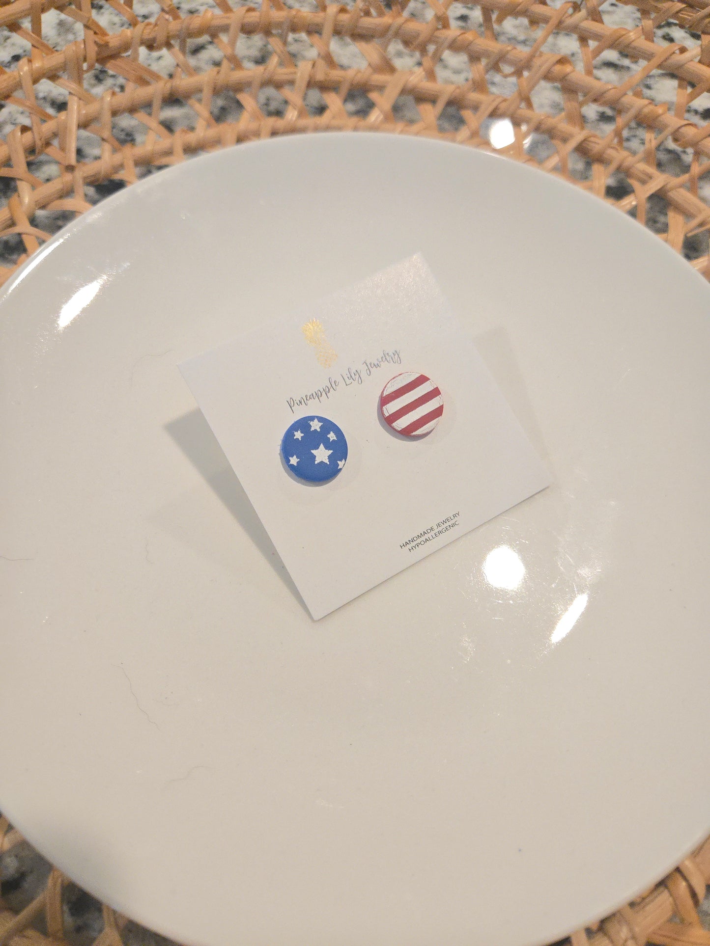 American flag Round Studs