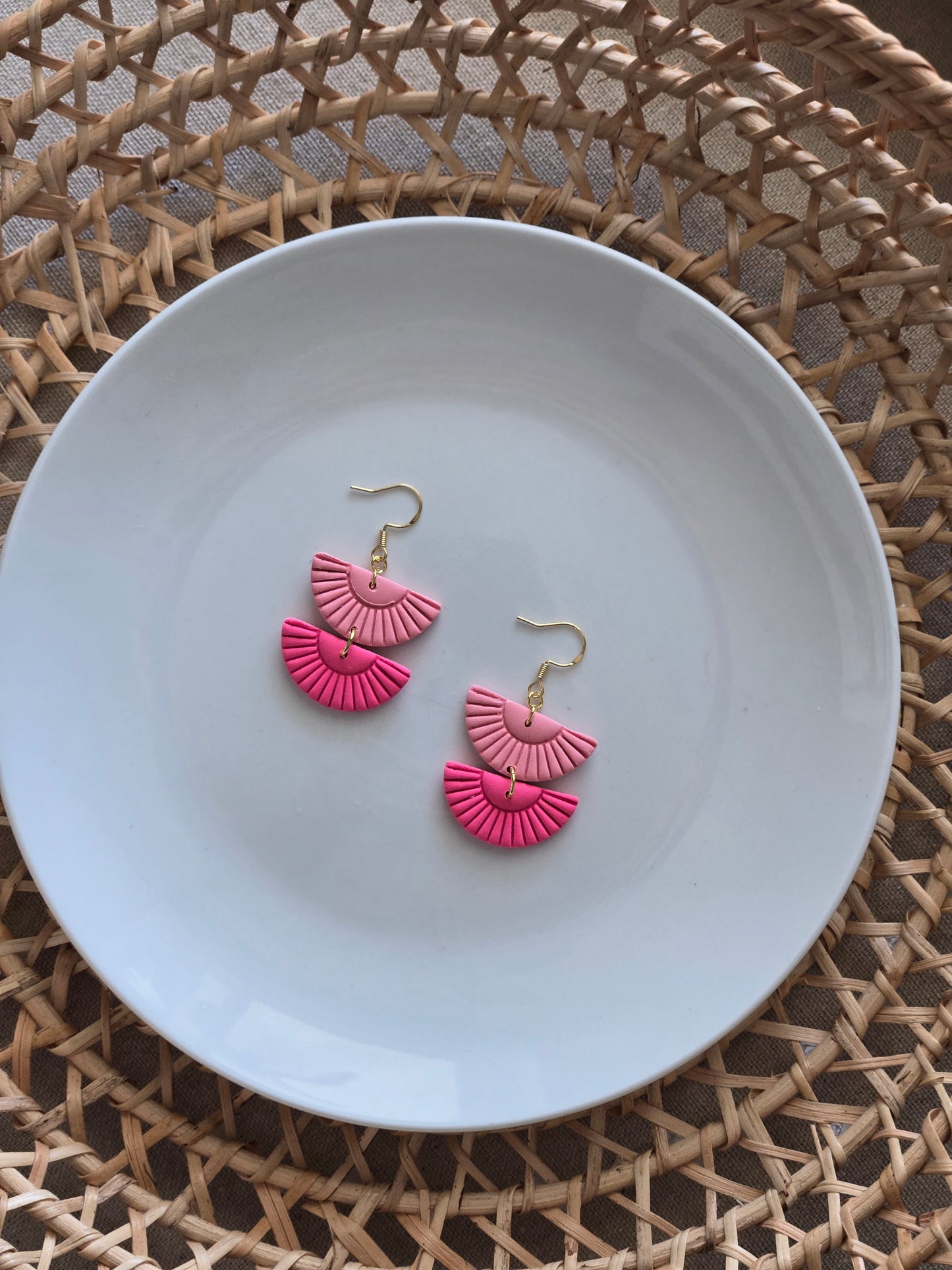 2 tiered Fan earrings